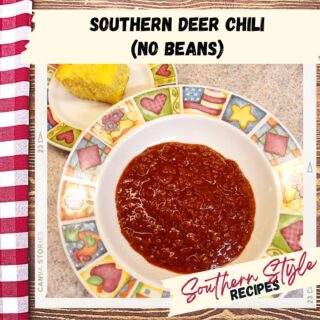 Southern Deer Chili Recipe (No Beans)