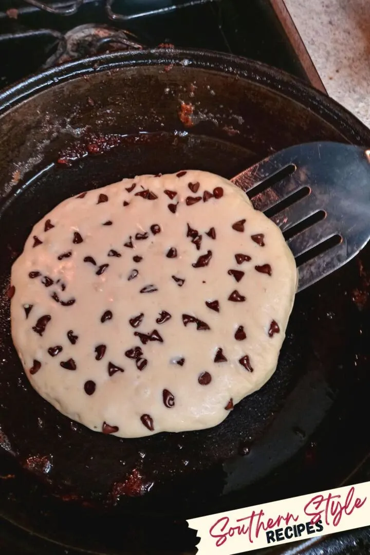 ready to flip pancake with spatula