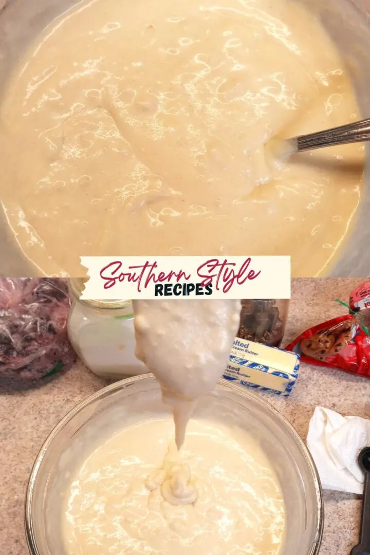 Fully mixed Flapjack pancake recipe batter from scratch