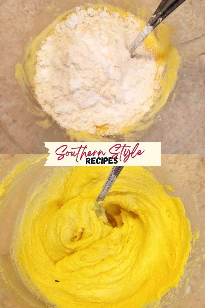 before and after dry ingredients added to breakfast cookie batter
