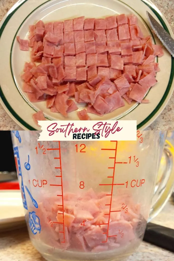 cut up deli-style sandwich ham